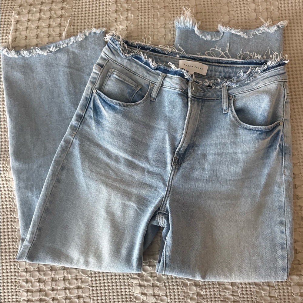 Risen jeans Frayed Hem Light Blue Women's Jeans